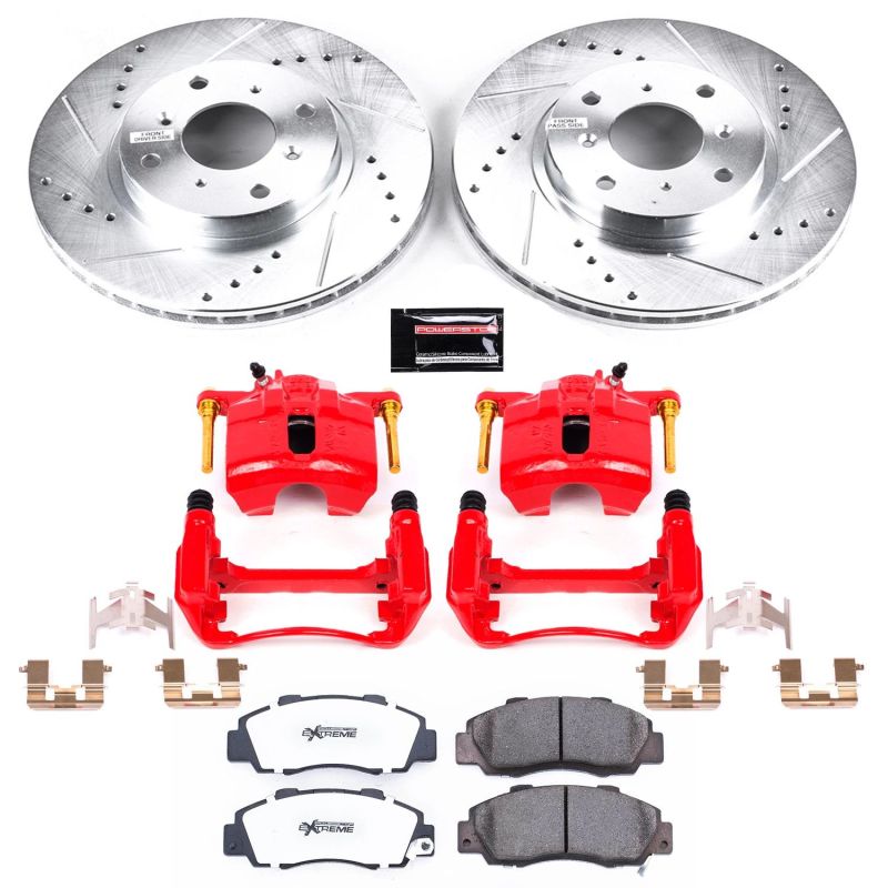 Power Stop Front Z26 Street Brake Kit w/ Calipers Honda Prelude 1992 - 1996 | KC1037 - 26 - JDMuscleBrake KitspsbKC1037-26
