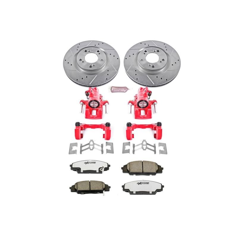 Power Stop Front Z26 Street Brake Kit w/ Calipers Honda S2000 2000 - 2009 | KC2276 - 26 - JDMuscleBrake KitspsbKC2276-26