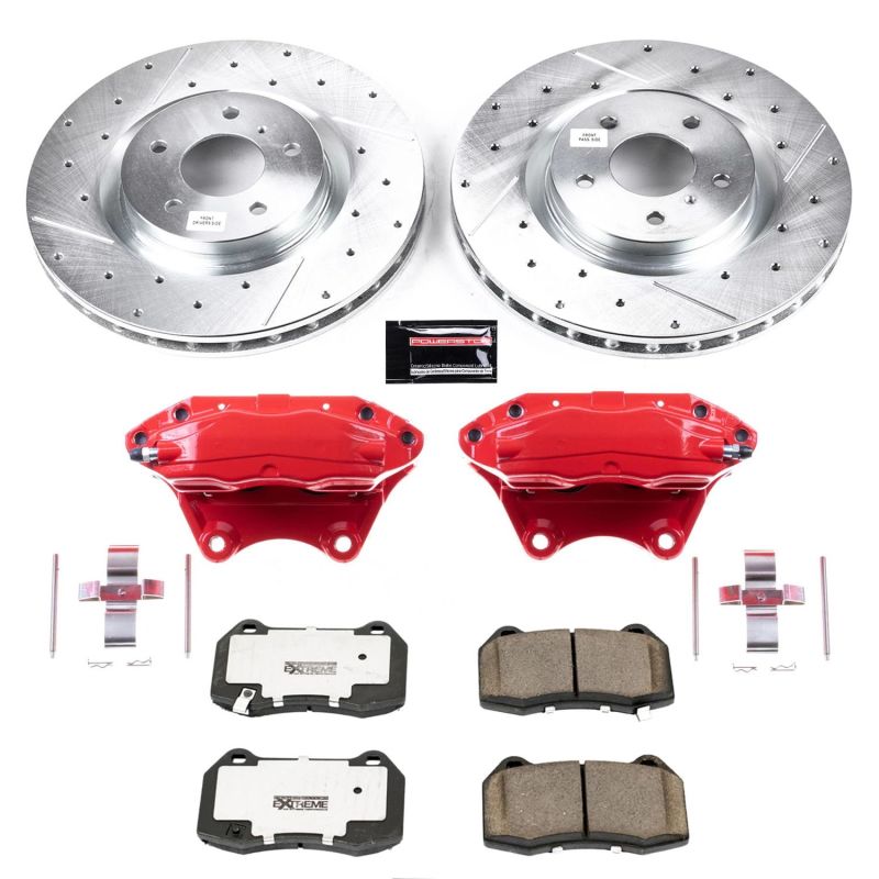 Power Stop Front Z26 Street Brake Kit w/ Calipers Infiniti G35 2003 - 2004 / Nissan 350Z 2003 - 2008 | KC104 - 26 - JDMuscleBrake KitspsbKC104-26