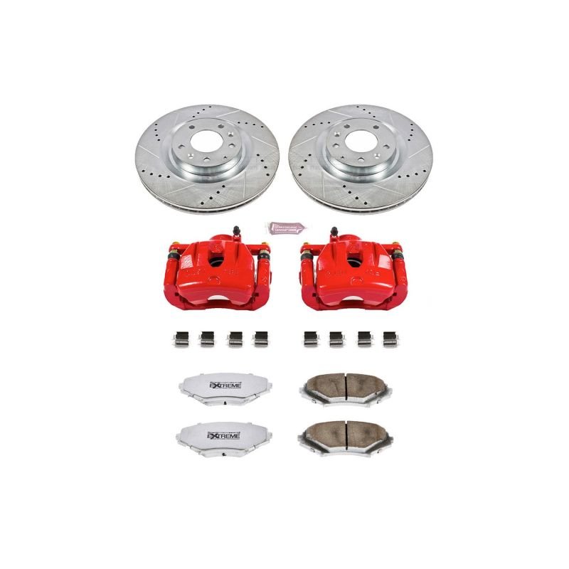 Power Stop Front Z26 Street Brake Kit w/ Calipers Mazda RX - 8 2004 - 2011 | KC3026 - 26 - JDMuscleBrake KitspsbKC3026-26