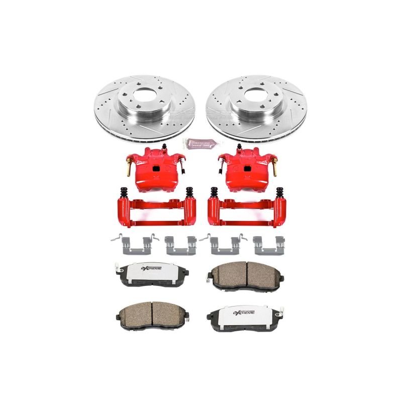 Power Stop Front Z26 Street Kit w/ Calipers Infiniti G35 2003 - 2005 / Nissan 350Z | KC3140 - 26 - JDMuscleBrake KitspsbKC3140-26