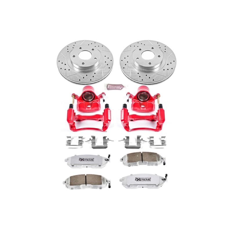 Power Stop Front Z26 Street Kit w/ Calipers Infiniti I35 2002 - 2004 / Nissan Altima 2002 - 2006 / Maxima 2002 - 2003 | KC2282 - 26 - JDMuscleBrake KitspsbKC2282-26