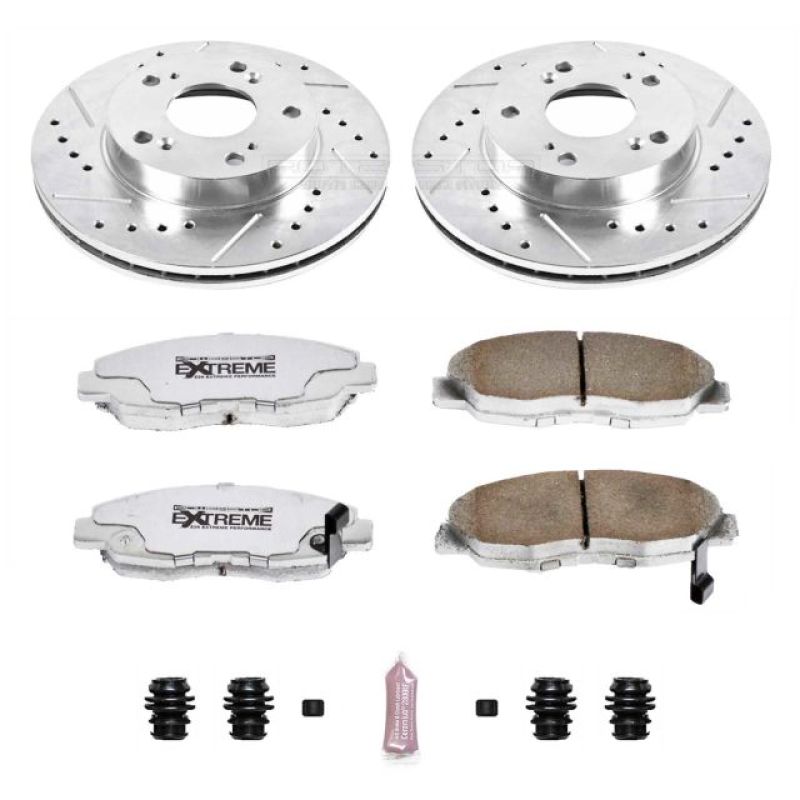 Power Stop Front Z26 Street Warrior Brake Kit Honda Civic 2006 - 2011 | K2384 - 26 - JDMuscleBrake KitspsbK2384-26