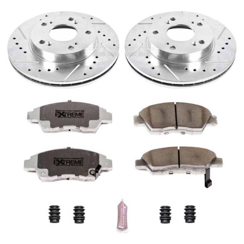 Power Stop Front Z26 Street Warrior Brake Kit Honda Civic 2006 - 2011 | K2389 - 26 - JDMuscleBrake KitspsbK2389-26