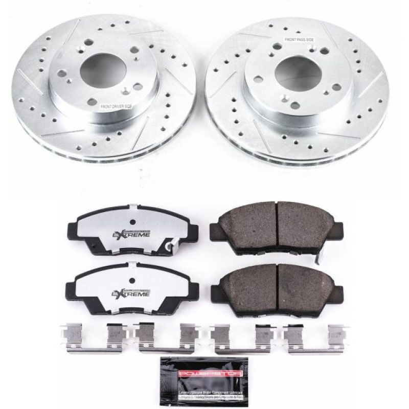Power Stop Front Z26 Street Warrior Brake Kit Honda CR - Z 2011 - 2015 | K5400 - 26 - JDMuscleBrake KitspsbK5400-26