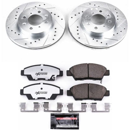 Power Stop Front Z26 Street Warrior Brake Kit Honda Fit 2009 - 2014 | K5382 - 26 - JDMuscleBrake KitspsbK5382-26