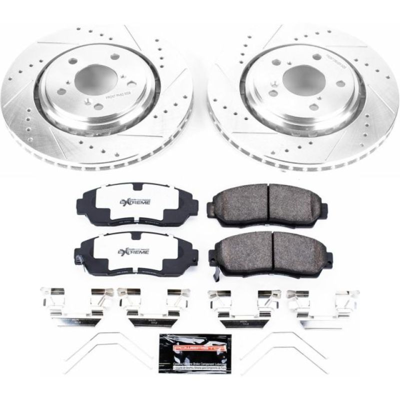 Power Stop Front Z26 Street Warrior Brake Kit Honda Odyssey 15 - 2017 / Passport 2019 - 21 | K6959 - 26 - JDMuscleBrake KitspsbK6959-26
