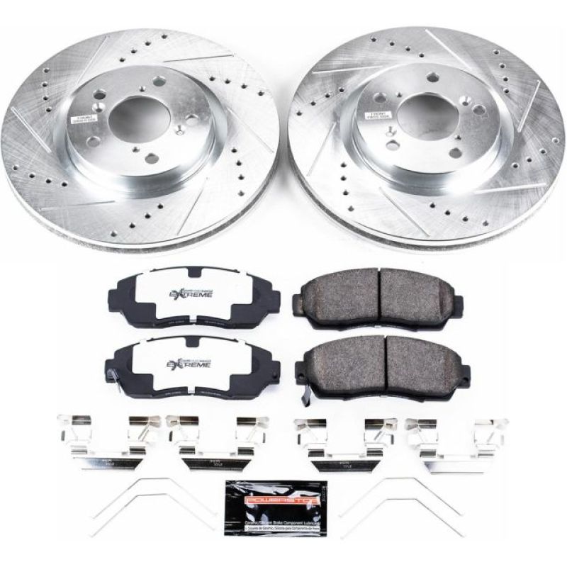 Power Stop Front Z26 Street Warrior Brake Kit Honda Odyssey 2011 - 2014 | K5857 - 26 - JDMuscleBrake KitspsbK5857-26