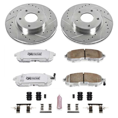 Power Stop Front Z26 Street Warrior Brake Kit Infiniti I30 2000 - 2001 | K2280 - 26 - JDMuscleBrake KitspsbK2280-26