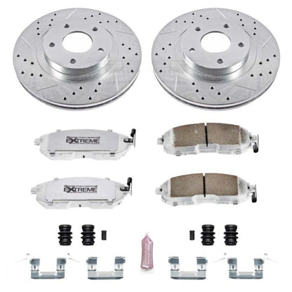 Power Stop Front Z26 Street Warrior Brake Kit Infiniti I35 2002 - 2004 / Nissan Altima 2002 - 2006 / Maxima 2002 - 2003 | K2282 - 26 - JDMuscleBrake KitspsbK2282-26