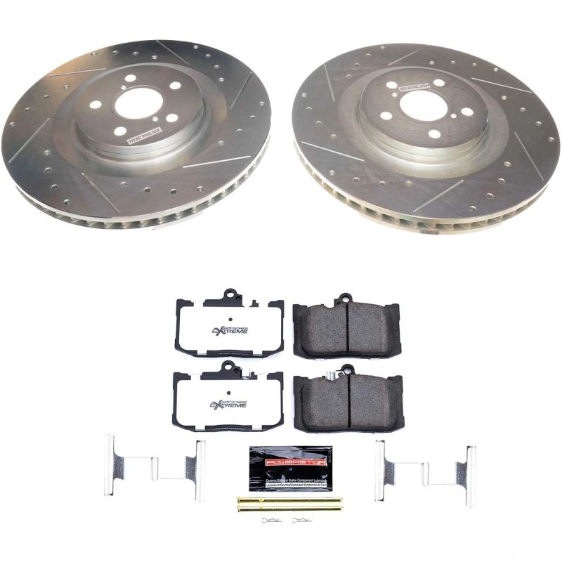 Power Stop Front Z26 Street Warrior Brake Kit Lexus GS300 2018 - 2019 / GS350 2013 - 2020 / RC200t 2016 - 2017 / RC300 2016 - 2020 / RC350 15 - 2020 | K8418 - 26 - JDMuscleBrake KitspsbK8418-26