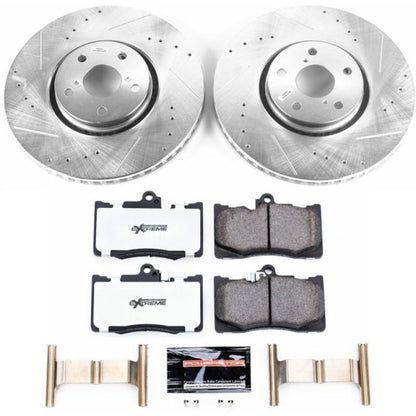 Power Stop Front Z26 Street Warrior Brake Kit Lexus IS200t 2016 - 2017 / IS300 2018 / IS350 2016 - 2020 | K7687 - 26 - JDMuscleBrake KitspsbK7687-26