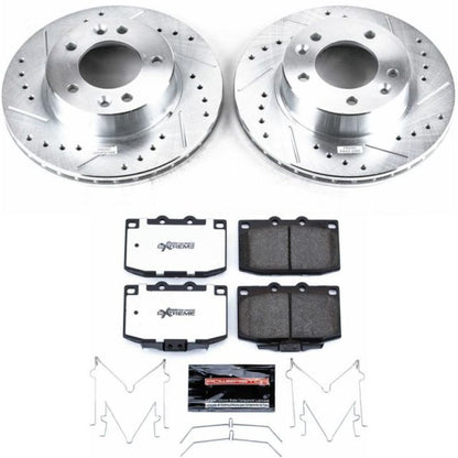 Power Stop Front Z26 Street Warrior Brake Kit Mazda RX - 7 1986 - 1991 | K470 - 26 - JDMuscleBrake KitspsbK470-26