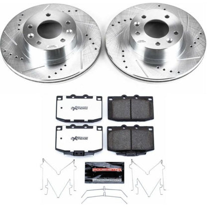 Power Stop Front Z26 Street Warrior Brake Kit Mazda RX - 7 1993 - 1995 | K4833 - 26 - JDMuscleBrake KitspsbK4833-26