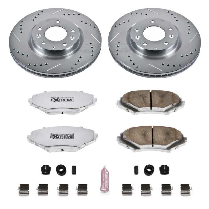 Power Stop Front Z26 Street Warrior Brake Kit Mazda RX - 8 2004 - 2008 | K2964 - 26 - JDMuscleBrake KitspsbK2964-26