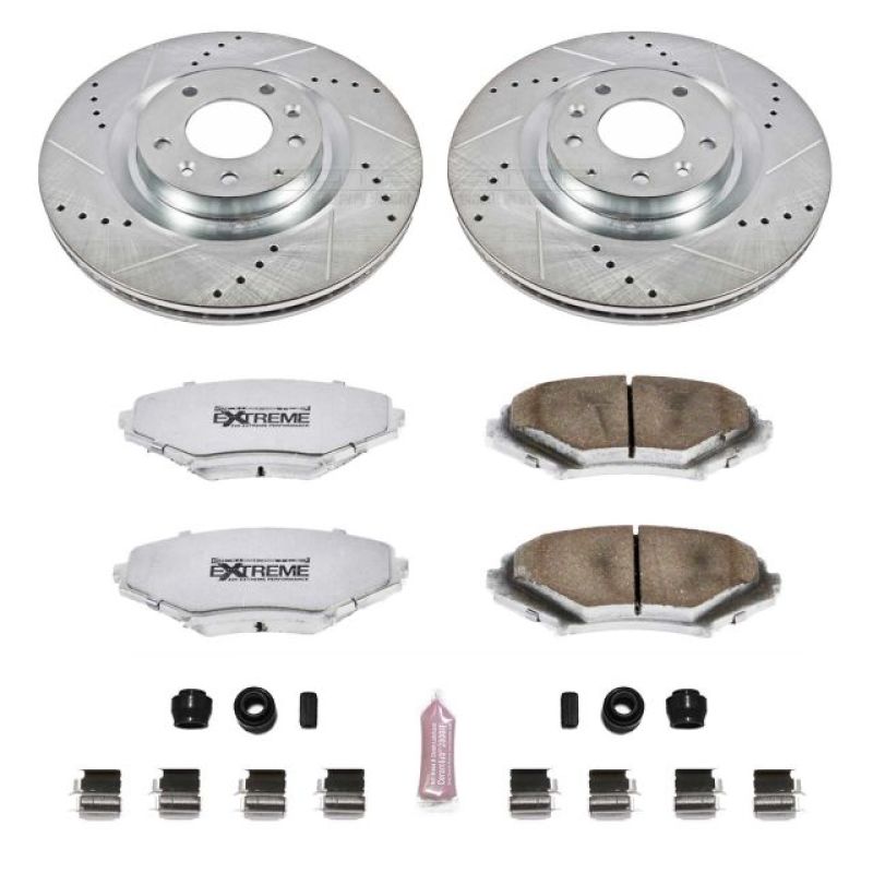 Power Stop Front Z26 Street Warrior Brake Kit Mazda RX - 8 2004 - 2011 | K3026 - 26 - JDMuscleBrake KitspsbK3026-26