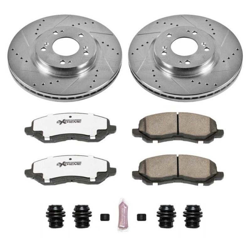 Power Stop Front Z26 Street Warrior Brake Kit Mitsubishi Eclipse 2006 - 2012 / Galant 2004 - 2009 | K094 - 26 - JDMuscleBrake KitspsbK094-26