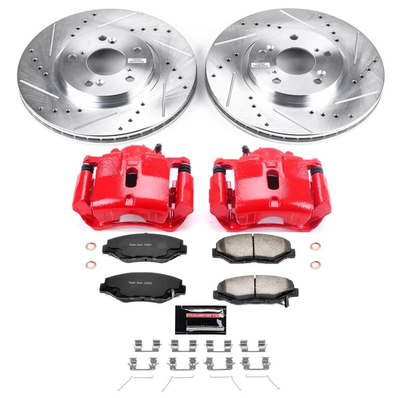 Power Stop Front Z36 Truck and Tow Brake Kit w/ Calipers Honda Pilot 2003 - 2008 | KC2302 - 36 - JDMuscleBrake KitspsbKC2302-36