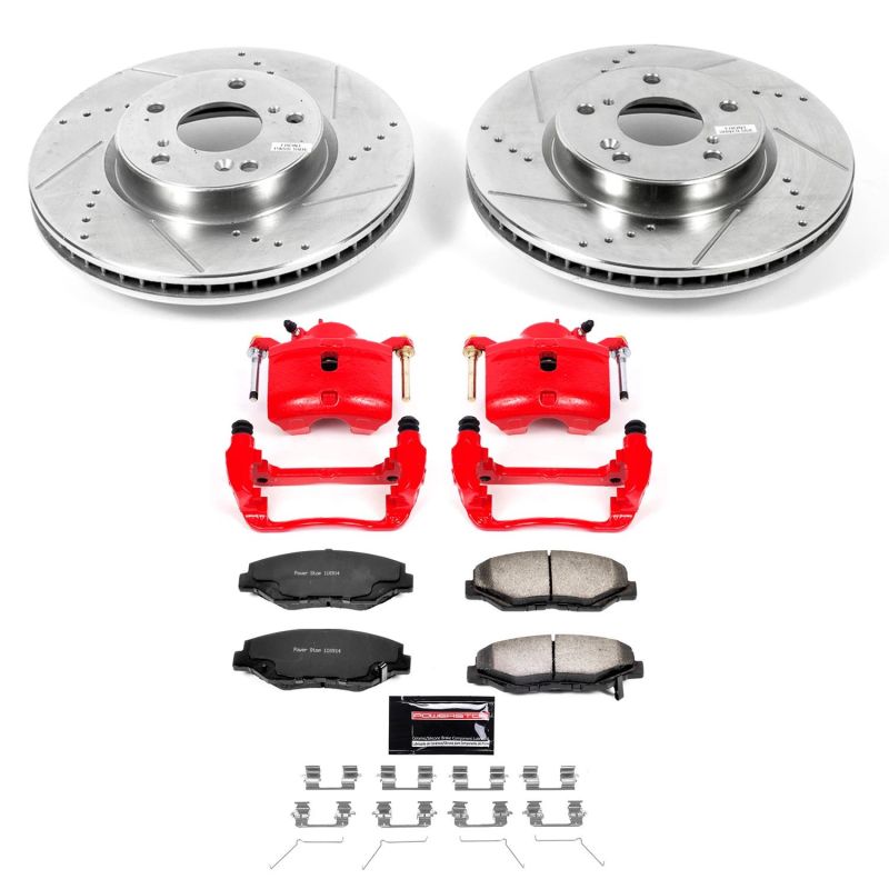 Power Stop Front Z36 Truck and Tow Brake Upgrade Kit w/ Calipers Honda Civic 2015 | KC7889 - 36 - JDMuscleBrake KitspsbKC7889-36
