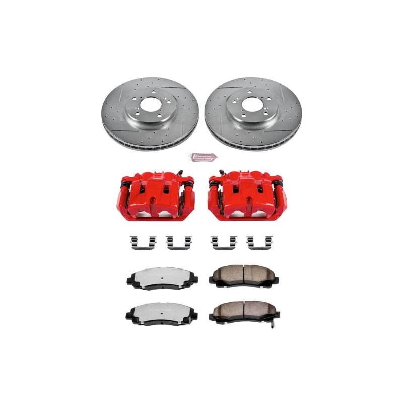 Power Stop Front Z36 Truck and Tow Brake Upgrade Kit w/ Calipers Honda Ridgeline 2006 - 2011 | KC2429 - 36 - JDMuscleBrake KitspsbKC2429-36
