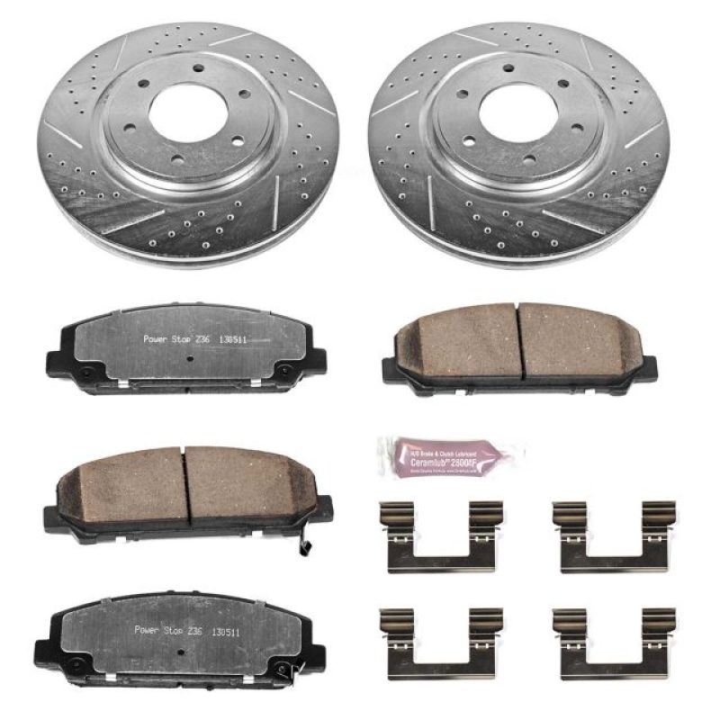 Power Stop Front Z36 Truck & Tow Brake Kit Infiniti QX56 2008 - 2010 / Nissan Armada 2007 - 2011 / Titan 2008 - 2010 | K2961 - 36 - JDMuscleBrake KitspsbK2961-36