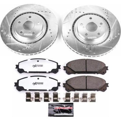 Power Stop Front Z36 Truck & Tow Brake Kit Lexus NX200t 15 - 2017 / NX300 2018 - 21 / NX300h 15 - 21 / RX350 2010 - 2015 / RX450h 2010 - 2015 / Toyota Highlander 2008 - 2013 / Sienna 2011 - 2020 | K4713 - 36 - JDMuscleBrake KitspsbK4713-36
