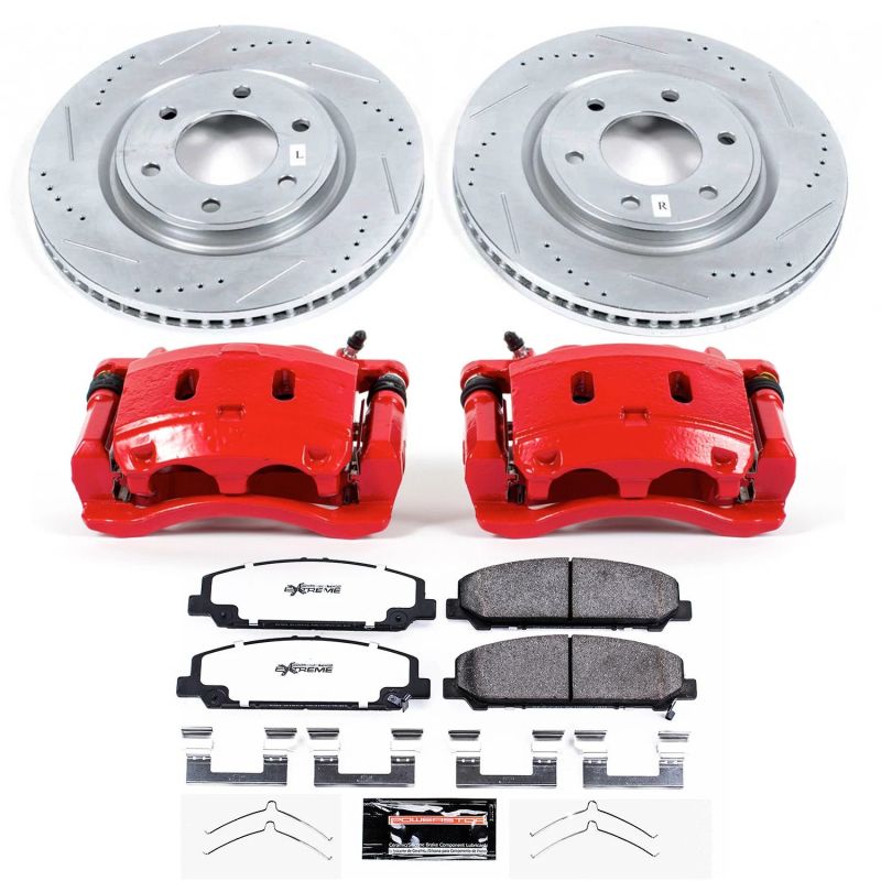 Power Stop Front Z36 Truck & Tow Brake Kit w/ Calipers X56 2011 - 2013 / QX80 2014 - 2019 / Nissan Armada 2017 - 21 | KC6321 - 36 - JDMuscleBrake KitspsbKC6321-36