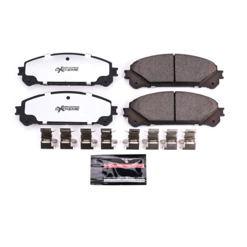Power Stop Front Z36 Truck & Tow Brake Pads w/ Hardware Lexus NX200t 15 - 2017 / NX300 2018 - 21 / NX300h 15 - 21 / RX350 2010 - 21 / RX450h 2010 - 21 / Toyota Highlander 2008 - 2019 / Sienna 2011 - 21 / Avalon 2020 - 21 / Camry 2020 - 21 | Z36 - 1324 - JDMuscleBrake PadspsbZ36-1324
