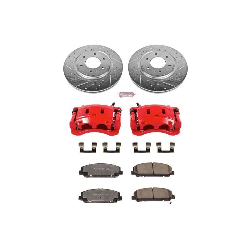 Power Stop Front Z36 Truck & Tow Kit w/ Calipers Infiniti QX56 2008 - 2010 / Nissan Armada 2007 - 2011 / Titan 2008 - 2010 | KC2961 - 36 - JDMuscleBrake KitspsbKC2961-36