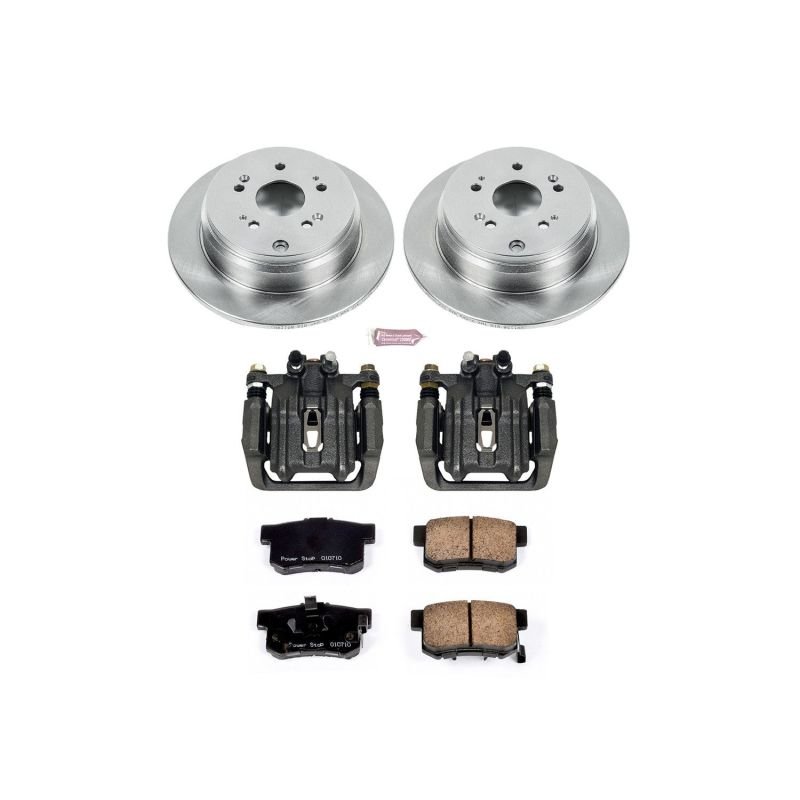 Power Stop Rear Autospecialty Brake Kit w/ Calipers Honda CR - V 2005 - 2006 | KCOE206A - JDMuscleBrake KitspsbKCOE206A