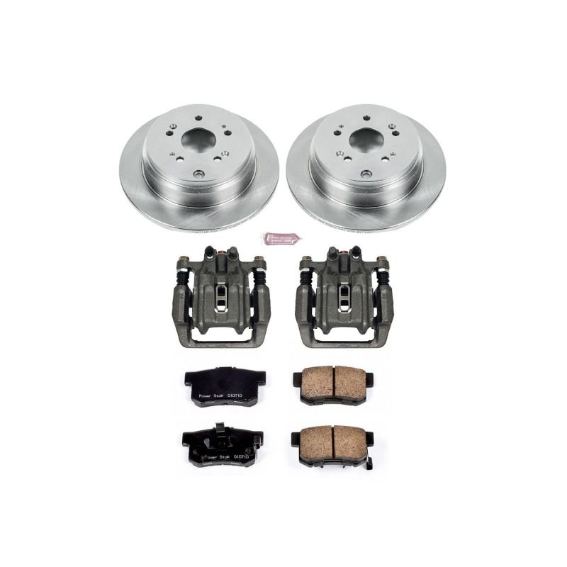 Power Stop Rear Autospecialty Brake Kit w/ Calipers Honda CR - V 2007 - 2011 | KCOE206B - JDMuscleBrake Caliper Adapter BracketspsbKCOE206B