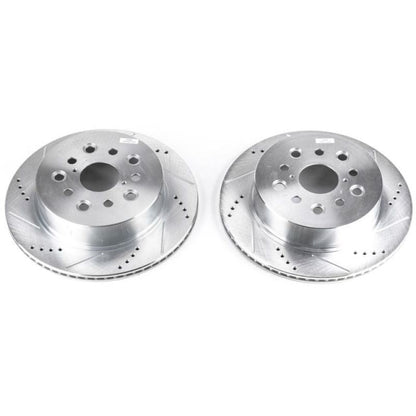 Power Stop Rear Evolution Drilled & Slotted Rotors Lexus LS430 2001 - 2006 | JBR939XPR - JDMuscleBrake RotorspsbJBR939XPR