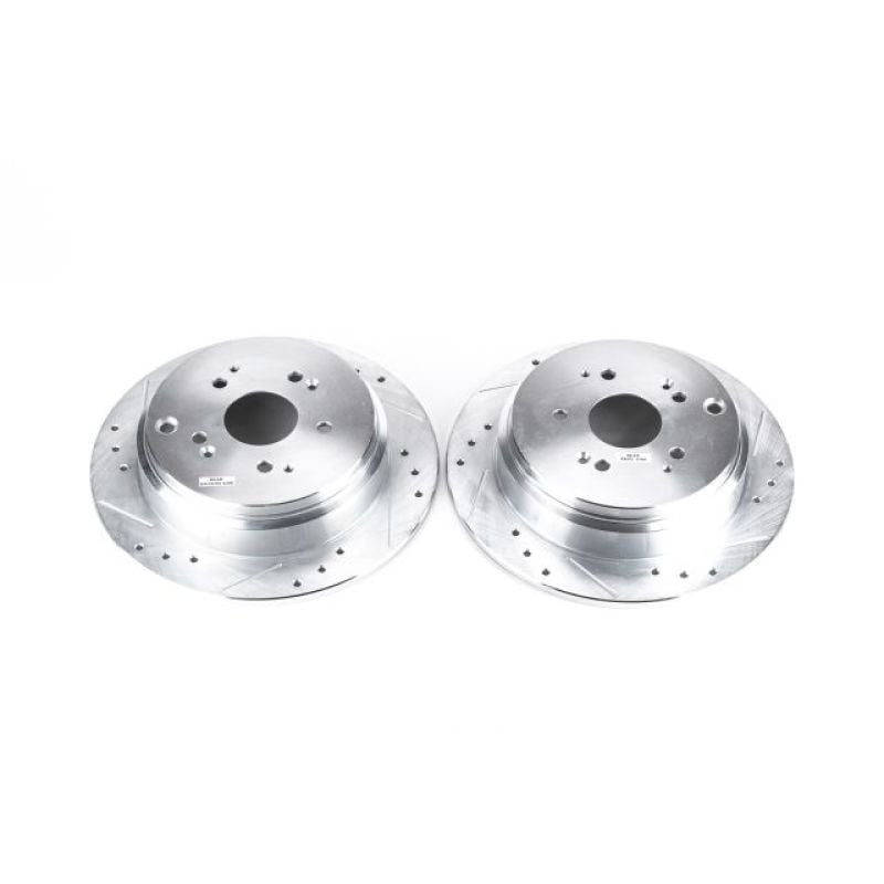 Power Stop Rear Evolution Drilled & Slotted Rotors Pair Honda Odyssey 2002 - 2004 | JBR988XPR - JDMuscleBrake RotorspsbJBR988XPR