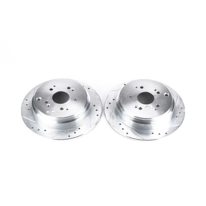 Power Stop Rear Evolution Drilled & Slotted Rotors Pair Honda Odyssey 2002 - 2004 | JBR988XPR - JDMuscleBrake RotorspsbJBR988XPR