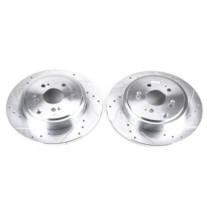 Power Stop Rear Evolution Drilled & Slotted Rotors Pair Honda Ridgeline 2006 - 2014 | JBR985XPR - JDMuscleBrake RotorspsbJBR985XPR