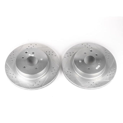 Power Stop Rear Evolution Drilled & Slotted Rotors Pair Infiniti G35 2003 - 2004 / Nissan 350Z 2003 - 2008 | JBR1108XPR - JDMuscleBrake RotorspsbJBR1108XPR