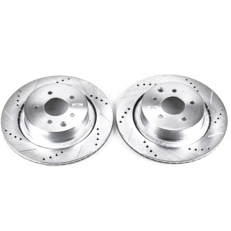 Power Stop Rear Evolution Drilled & Slotted Rotors Pair Infiniti G35 2007 - 2008 / G37 2008 - 2013 / Q60 2014 - 2015 | JBR1340XPR - JDMuscleBrake RotorspsbJBR1340XPR