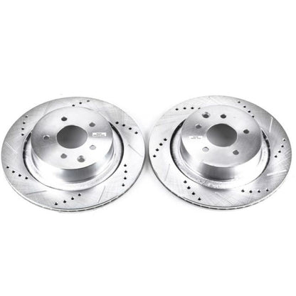 Power Stop Rear Evolution Drilled & Slotted Rotors Pair Infiniti G35 2007 - 2008 / G37 2008 - 2013 / Q60 2014 - 2015 | JBR1340XPR - JDMuscleBrake RotorspsbJBR1340XPR