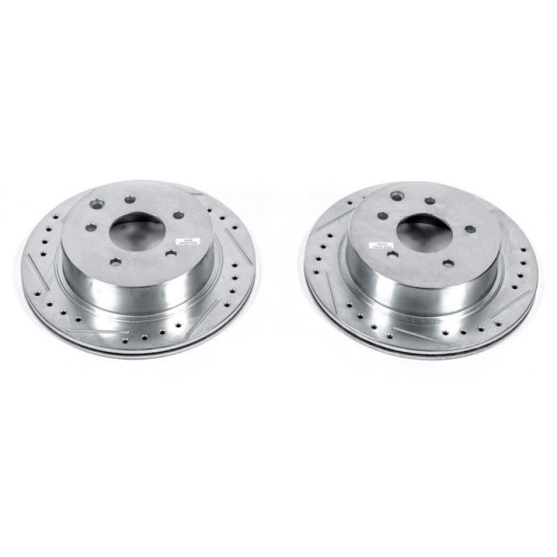 Power Stop Rear Evolution Drilled & Slotted Rotors Pair Infiniti J30 1993 - 1997 / Q45 1997 - 2001 | JBR751XPR - JDMuscleBrake RotorspsbJBR751XPR