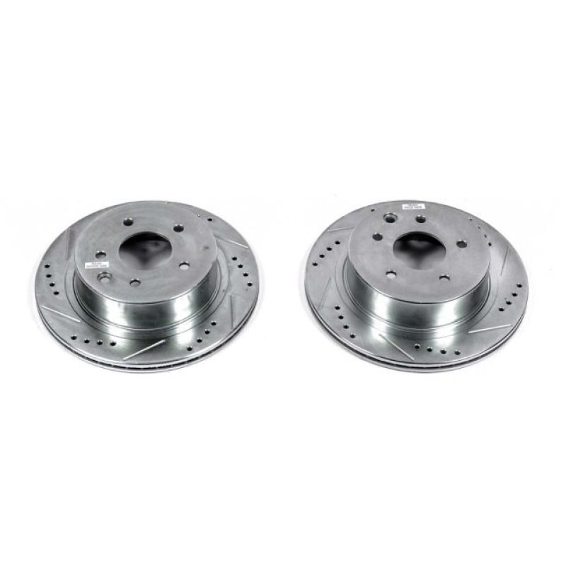 Power Stop Rear Evolution Drilled & Slotted Rotors Pair Infiniti Q45 2002 - 2006 / M45 2003 - 2004 | JBR1342XPR - JDMuscleBrake RotorspsbJBR1342XPR
