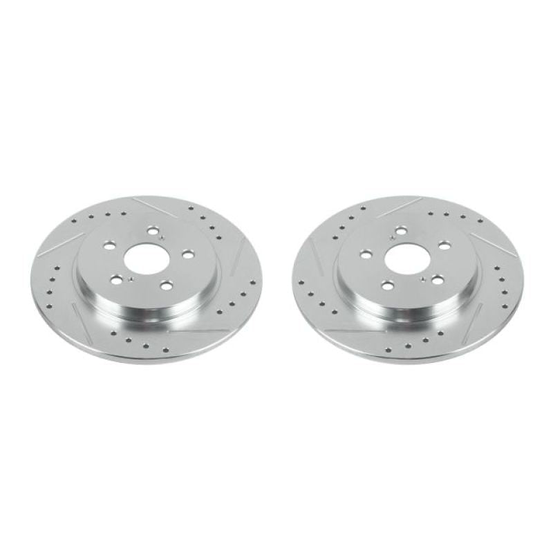 Power Stop Rear Evolution Drilled & Slotted Rotors Pair Lexus CT200h 2011 - 2017 | JBR1560XPR - JDMuscleBrake RotorspsbJBR1560XPR