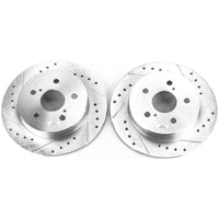 Power Stop Rear Evolution Drilled & Slotted Rotors Pair Lexus ES250 21 / ES300h 2019 - 21 / NX200t 15 - 2017 / NX300 2018 - 21 / UX200 2019 - 2020 / Toyota Avalon 2019 - 21 / C - HR 2020 - 21 / Camry 2018 - 21 / RAV4 2019 - 21 / Venza 21 | JBR1738XPR - JDMuscleBrake RotorspsbJBR1738XPR