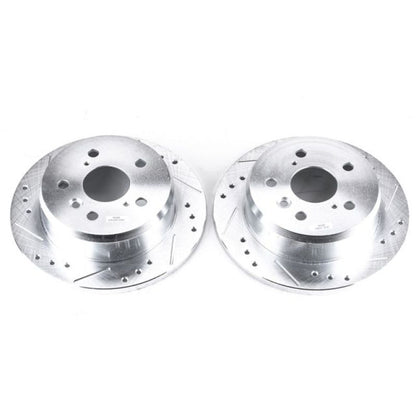 Power Stop Rear Evolution Drilled & Slotted Rotors Pair Lexus ES300 2002 - 2006 / Toyota Camry 2002 - 2006 / Solara 2004 - 2008 / Avalon 2005 - 2008 | JBR973XPR - JDMuscleBrake RotorspsbJBR973XPR