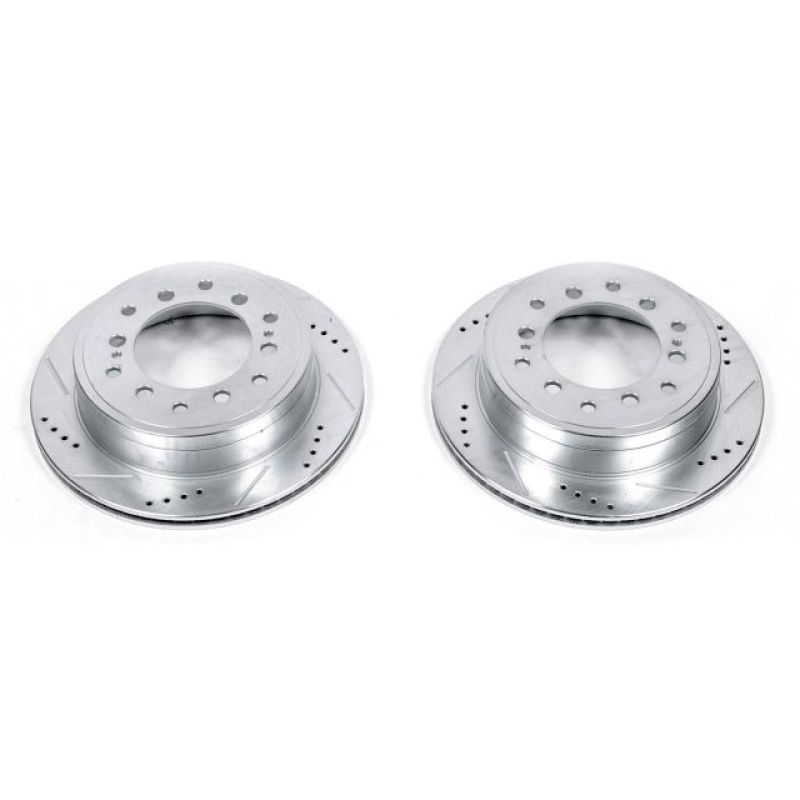Power Stop Rear Evolution Drilled & Slotted Rotors Pair Lexus GX460 2010 - 21 / Toyota 4Runner 2010 - 21 / FJ Cruiser 2010 - 2014 | JBR1396XPR - JDMuscleBrake RotorspsbJBR1396XPR