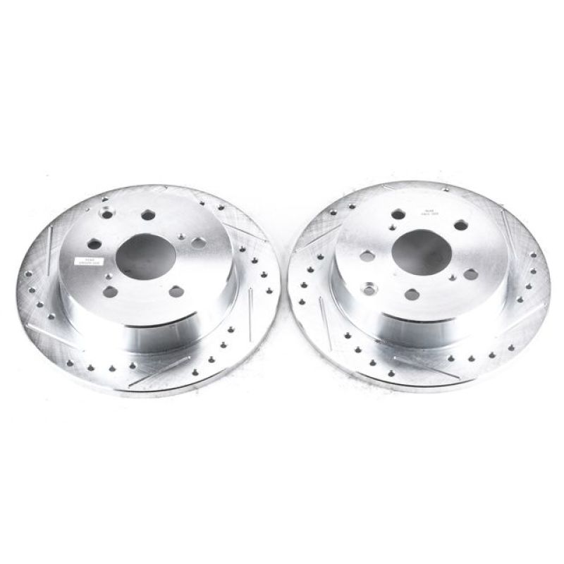 Power Stop Rear Evolution Drilled & Slotted Rotors Pair Lexus HS250h 2010 - 2012 / Toyota RAV4 2006 - 2018 | JBR1370XPR - JDMuscleBrake RotorspsbJBR1370XPR