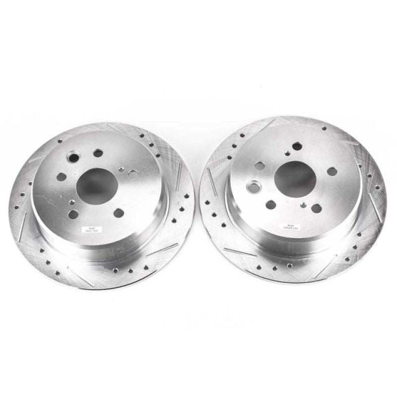 Power Stop Rear Evolution Drilled & Slotted Rotors Pair Lexus IS250 2006 - 2015 | JBR1151XPR - JDMuscleBrake RotorspsbJBR1151XPR