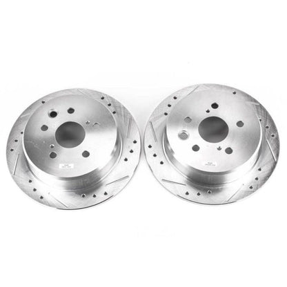 Power Stop Rear Evolution Drilled & Slotted Rotors Pair Lexus IS250 2006 - 2015 | JBR1151XPR - JDMuscleBrake RotorspsbJBR1151XPR
