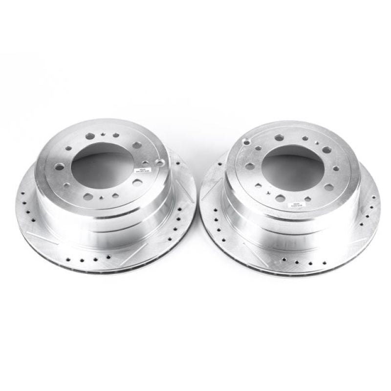 Power Stop Rear Evolution Drilled & Slotted Rotors Pair Lexus LX470 1998 - 2007 / Toyota Land Cruiser 1998 - 2007 | JBR736XPR - JDMuscleBrake RotorspsbJBR736XPR