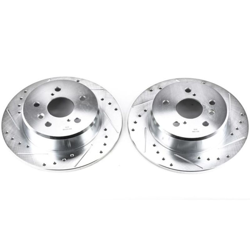 Power Stop Rear Evolution Drilled & Slotted Rotors Pair Lexus RX300 1999 - 2003 / Toyota Highlander 2001 - 2003 | JBR738XPR - JDMuscleBrake RotorspsbJBR738XPR