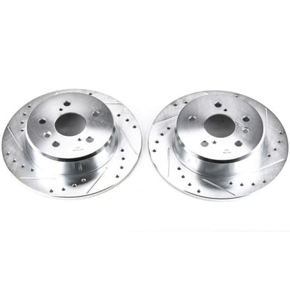 Power Stop Rear Evolution Drilled & Slotted Rotors Pair Lexus RX300 1999 - 2003 / Toyota Highlander 2001 - 2003 | JBR738XPR - JDMuscleBrake RotorspsbJBR738XPR